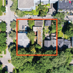 2175-2197 West 13th Avenue bird's eye aerial with property outlined