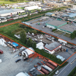 990 Riverside Road aerial with property outlined