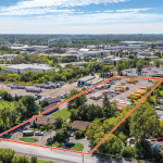 Aerial outline of 3894-3900 Russell Road