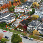 1628 & 1632 Mahon Avenue aerial with properties outlined, 1628 indicated sold