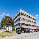 2345 Stanfield Road Exterior with view of the parking lot